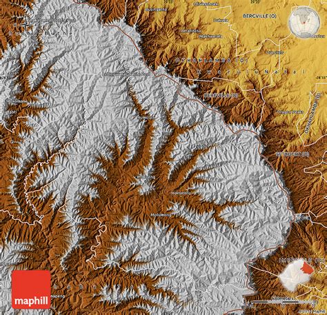 Physical Map of Mokhotlong