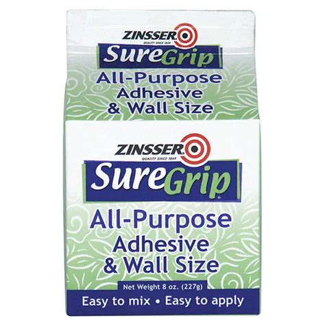 8 Oz Zinsser 62008 Zinsser, SureGrip Starch-Based Adhesive And Wall Size | Adhesives ...