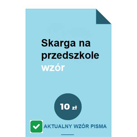 Skarga na przedszkole wzór POBIERZ