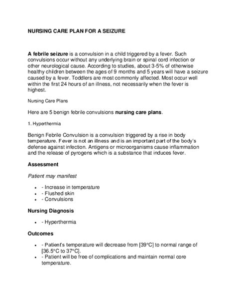 Pdf Seizure Nursing Care Plan Madalitso Saiti