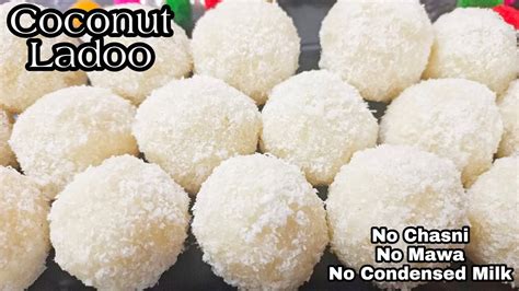 Coconut Ladoo Recipecoconut Ladoo In 10 Minutes Nariyal Ladookhopra