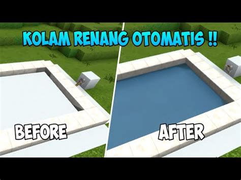 Cara Membuat Kolam Renang Otomatis Minecraft Tutorial Youtube