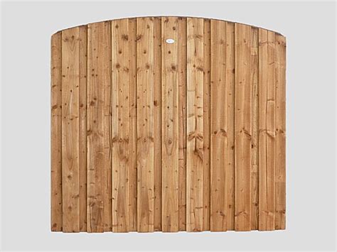 Traditional Garden Fence Panels Tanalized Brown Curved Pennine Solid Panel Pennine Fencing