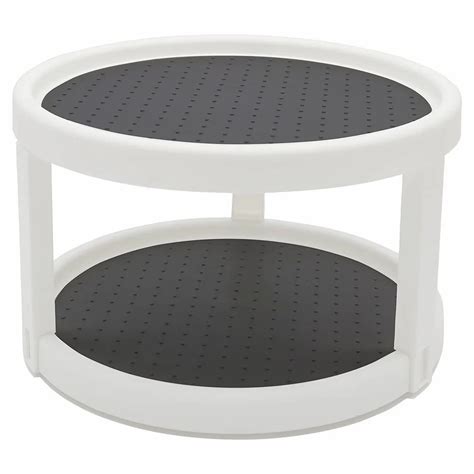 2 Tier 360 Degree Rotating Spice Rack Turntable Lazy Susan Turntable
