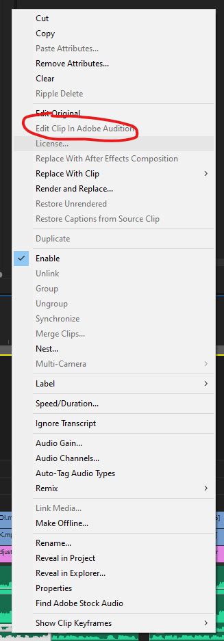 Solved Edit Clip In Adobe Auditon Option Greyed Out Sin Adobe