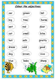 Circle The Adjectives Worksheet For Class 3