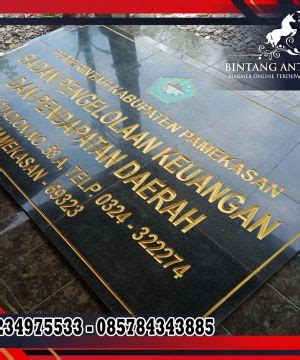 Papan Nama Kantor Dari Batu Granit Pusat Kerajinan Marmer Tulungagung