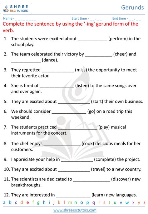 Grade 7 English Worksheets Shree Rsc Tutors