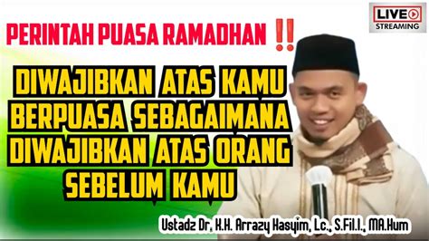 Perintah Puasa Ramadhan Diwajibkan Atas Kamu Berpuasa Sebagaimana