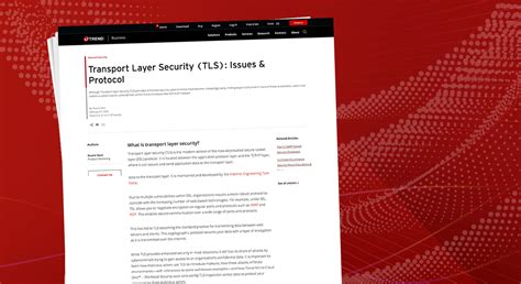 Transport Layer Security Tls Issues Protocol Trend Micro Us