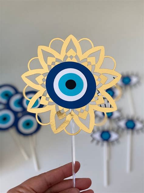 Evil Eye Toppers Evil Eye Cake Topper Evil Eye Birthday Evil Etsy