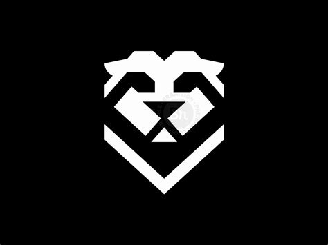 Geometric Lions Head Logo Branition