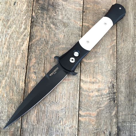 Protech The Don Automatic Knife Tuxedo Ivory 35 Black 1952