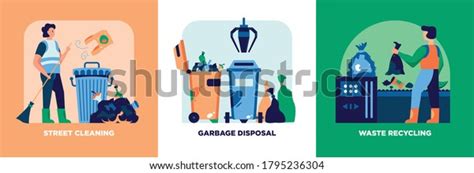 Garbage Recycling Vertical Banners Set Garbage Stock Vector Royalty