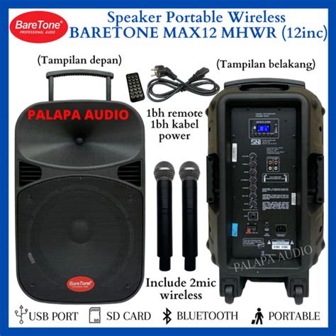 Jual Portable Wireless BARETONE MAX 12 MHWR MAX 12 MHWR MAX12MHWR