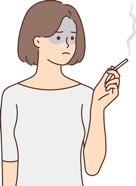 Joven Mujer De Fumar Cigarrillo Png