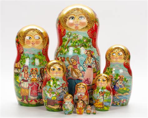 Ukrainian Nesting Doll Nesting Dolls Handmade Dolls Etsy