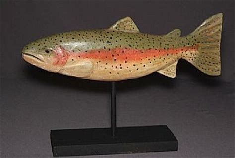 Rainbow Trout Antique Reproduction Sculpture Art By Yves Laurent