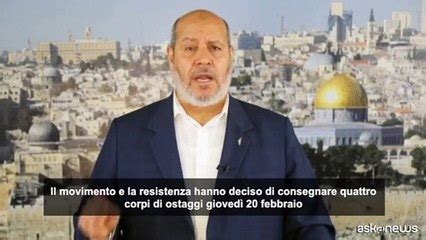 M O Capo Negoziatore Di Hamas Conferma Sabato Liberi Sei Ostaggi