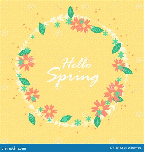 Hola Primavera Hola Tarjeta De Felicitaci N De La Primavera Con Las