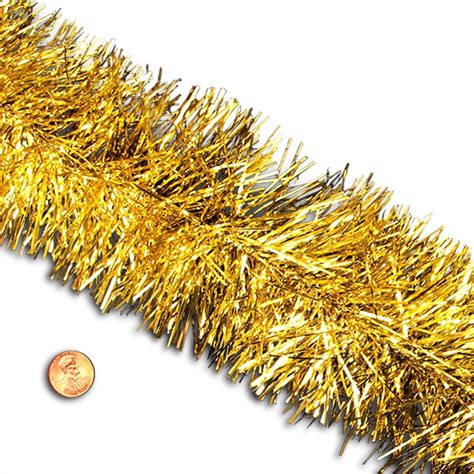 Gold Tinsel Garland 4 X 50 Ft Christmas By Paper Mart Walmart