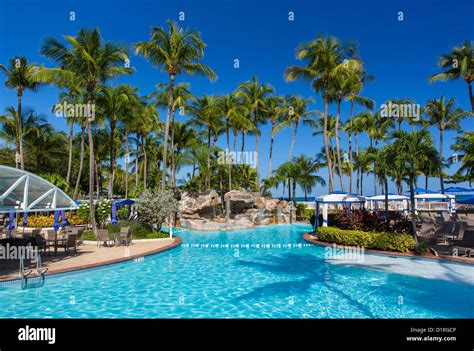 SAN JUAN, PUERTO RICO - Swimming pool at InterContinental Hotel, a ...