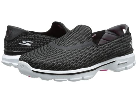 SKECHERS Performance Go Walk 3 Black/White - Zappos.com Free Shipping BOTH Ways