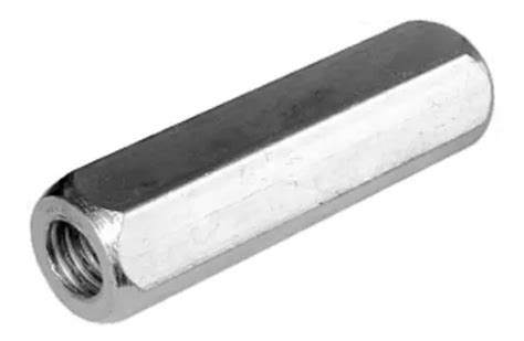 Porca Prolongador Para Barra Roscada M6 X 50 Zinc 10 Pçs Frete grátis