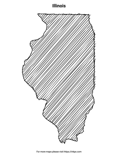 Printable Illinois State Map And Outline Inkpx