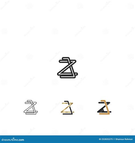 Letras Del Alfabeto Iniciales Logotipo De Monograma Zj Jz Z Y J Ilustración Del Vector