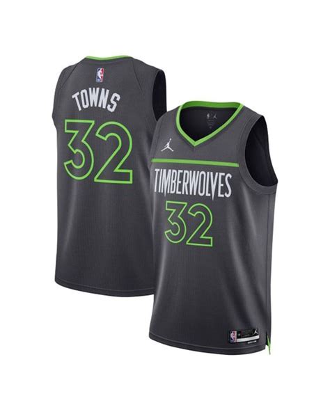 Nike Brand Karl Anthony Towns Charcoal Minnesota Timberwolves