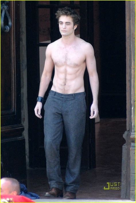 Robert Pattinson New Moon Shirtless Twilight Series Photo