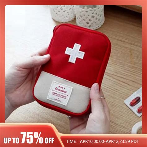 Mini Port Til Medicina Bag Travel First Aid Kit Saco De Armazenamento