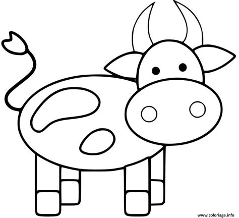 Coloriage Vache Maternelle Facile Dessin Vache à Imprimer