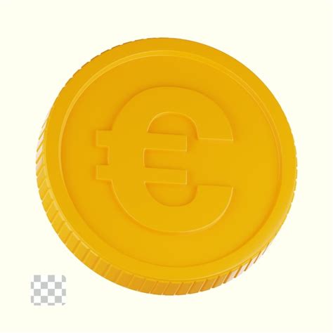 Euro moneda 3d ilustración Archivo PSD Premium