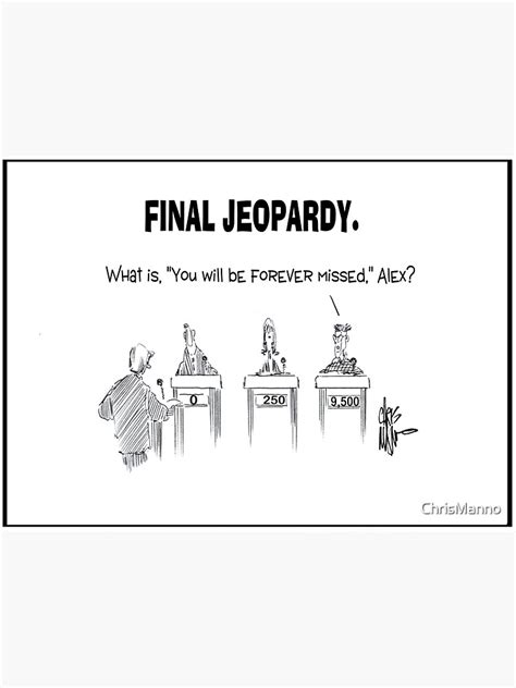 "Jeopardy Alex Trebek Tribute" Poster by ChrisManno | Redbubble