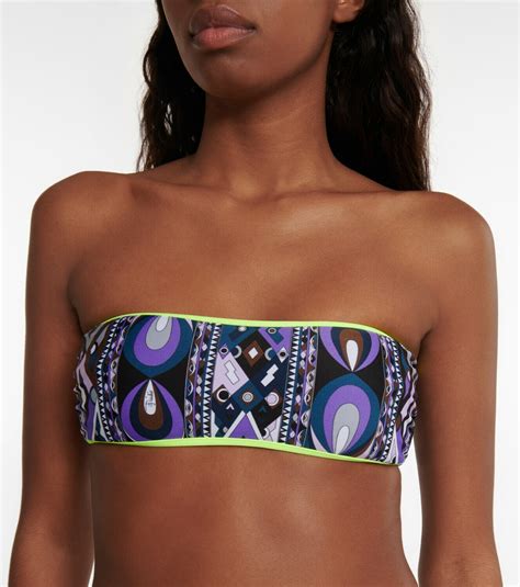 Pucci Printed Bandeau Bikini Top Emilio Pucci