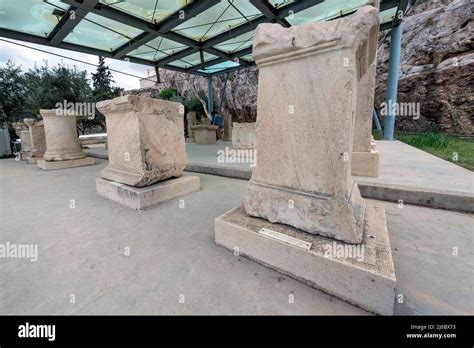 Athens Acropolis Archaeological Finds Stock Photo Alamy