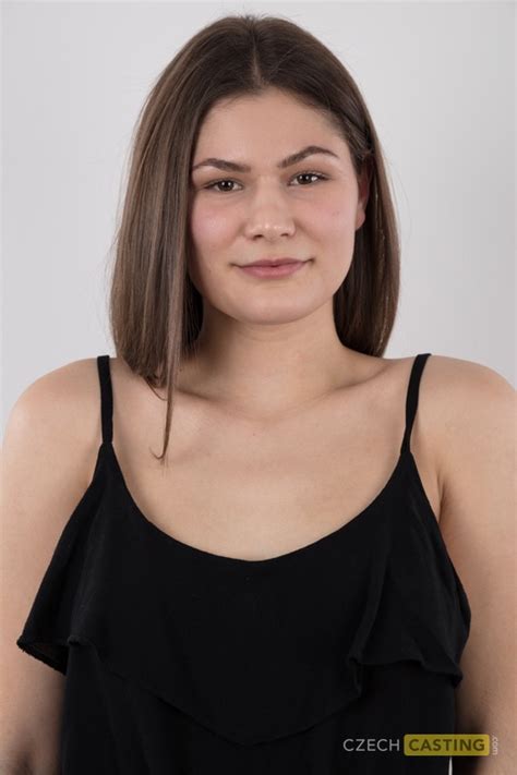 Brunette Chick Tereza Stands Naked During Her Nude Debut Before Taking A Seat CoedCherry