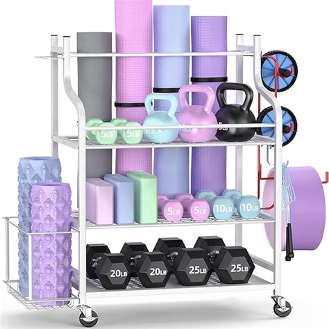 Mythinglogic Yoga Mat Storage Racks Home Gym Storage Rack For Dumbbells