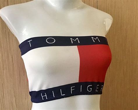 Reworked Tommy Hilfiger Bra Tube Top Tommy Vintage Style Etsy