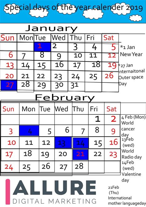 Calendar With All Special Days | Best Calendar Example