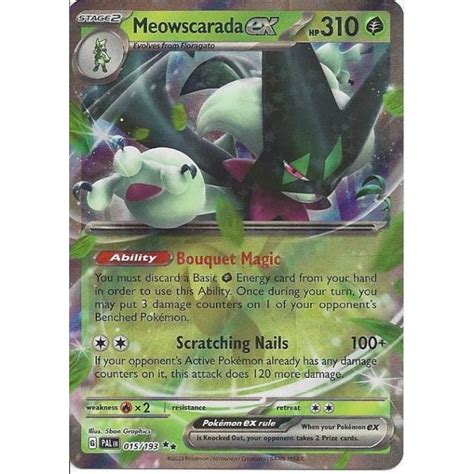 Pokemon Trading Card Game 015 193 Meowscarada Ex Double Rare Card SV