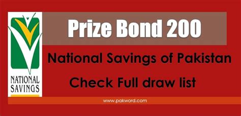 Rs Prize Bond Draw Full List June Rawalpindi Pak Word