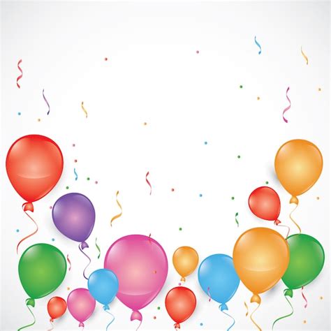 Fondo De Cumpleanos Con Globos Vector Gratis Images