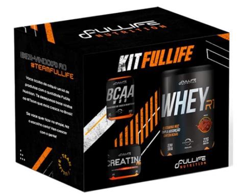 Kit Suplemento Combo Fullife Whey Protein Concentrado Creatina