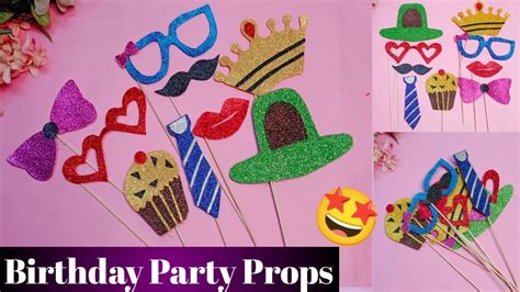 How To Make Birthday Party Props At Home 9 Diy Photobooth Props Idea