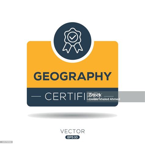 Geography Certified Badge Stock Illustration Download Image Now