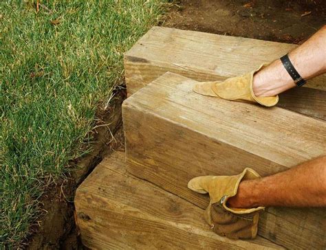 How To Build Timber Steps On A Slope Twigandthistle