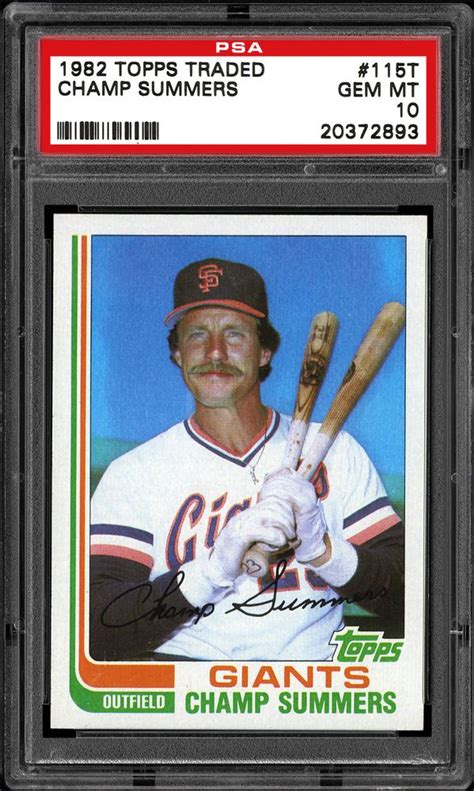 1982 Topps Traded Champ Summers Psa Cardfacts®